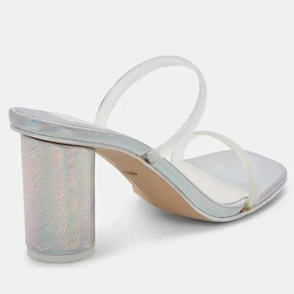 Dolce Vita Noles Iridescent round heel sandals - Picture 5 of 7